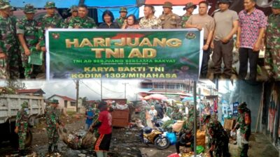 Peringati Hari Juang ke-79 TNI AD, Kodim 1302 Minahasa Gelar Karya Bakti