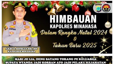 Kapolres Minahasa Imbau Natal dan Tahun Baru ‘ASIK’ Aman, Sejuk, Damai, dan Kondusif