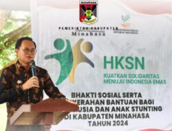 Peringatan HKSN, Penjabat Bupati Noudy Tendean Serahkan Bantuan Sosial bagi Anak Stunting dan Lansia