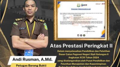 Kejari Minahasa Bangga, Andi Rusman Raih Prestasi Gemilang di Latsar CPNS